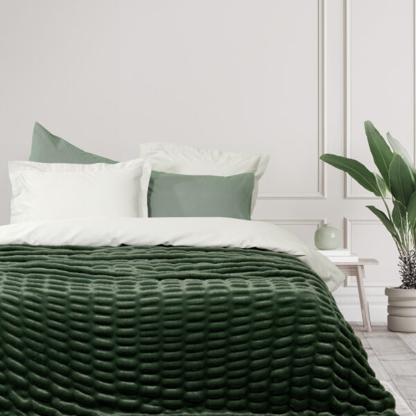 Κουβέρτα Υπέρδιπλη 220x240 - Mossy Dark Green