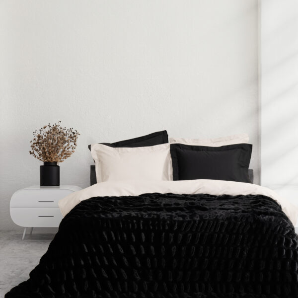 Κουβέρτα Υπέρδιπλη 220x240 - Mossy Black