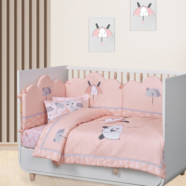 DAS BABY ΚΟΥΒΕΡΛΙ ΚΟΥΝΙΑΣ FUN 4878 ΓΚΡΙ, ΛΕΥΚΟ, ΡΟΖ
