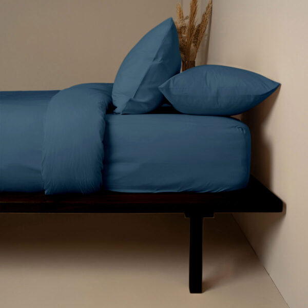 Κατωσέντονο Cotton Feelings 121 Sea Blue Ημίδιπλο (120x200+30)