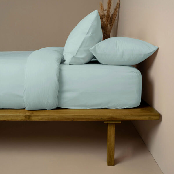 Σετ Σεντόνια Cotton Feelings 114 Light Aqua Υπέρδιπλο με λάστιχο (170x205+30)
