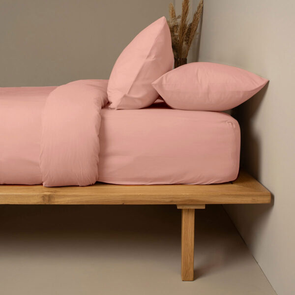 Σετ Σεντόνια Cotton Feelings 116 Light Pink Υπέρδιπλο με λάστιχο (170x205+30)