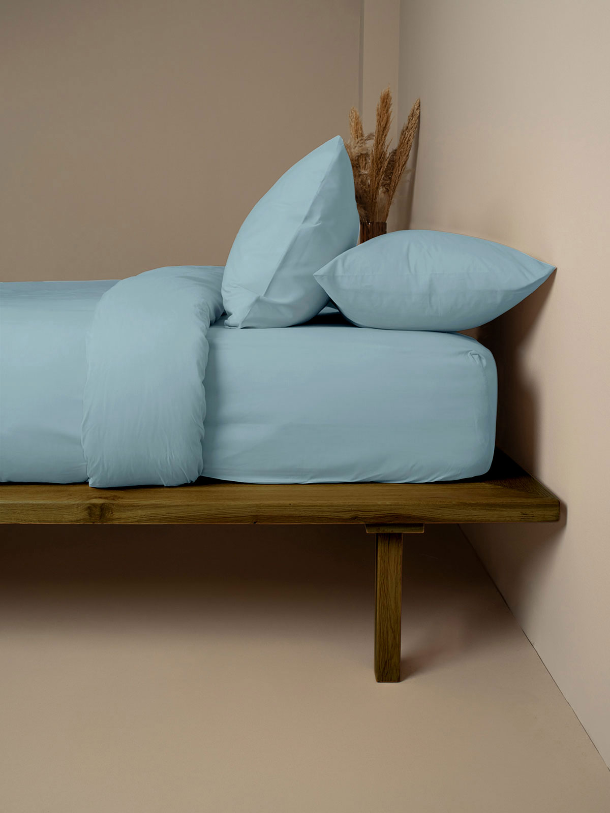 Σετ Σεντόνια Cotton Feelings 120 Sky Blue King Size (260x270) - Image 2