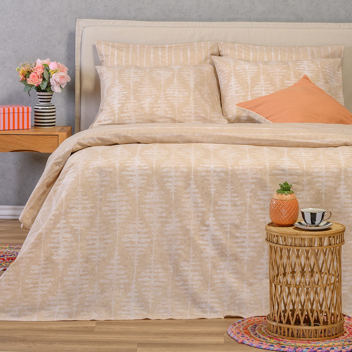 ΣΕΤ ΣΕΝΤΟΝΙΑ ΔΙΠΛΑ KAI BEIGE CASUAL LINE (205X270)