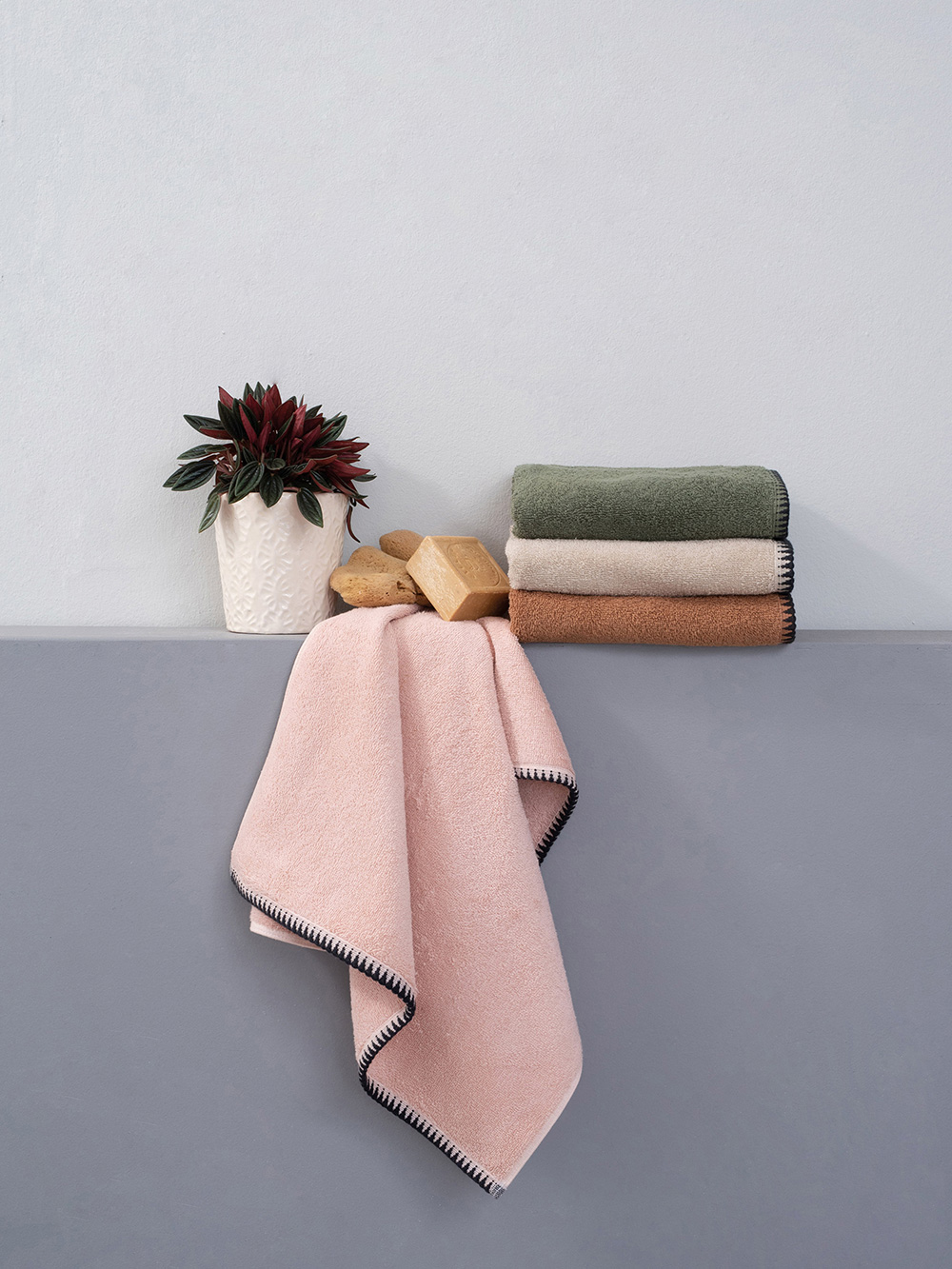 Πετσέτα Προσώπου Towels Collection 50x90 BROOKLYN TAN - Image 3