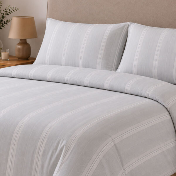 Σετ Σεντόνια Menta Εμπριμέ 620 Grey Διπλό (200x260)