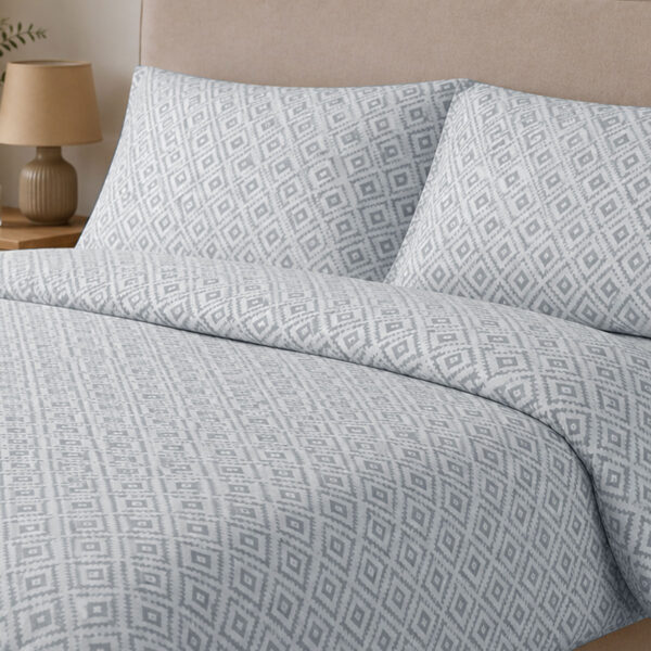 Σετ Σεντόνια Menta Εμπριμέ 640 Blue Διπλό (200x260)
