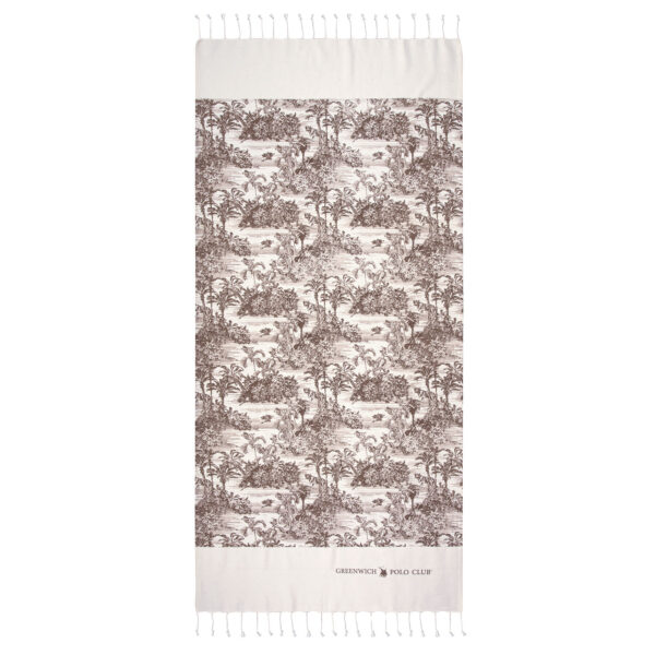 GREENWICH POLO CLUB PAREO PRINTED 80Χ180 3668 BROWN