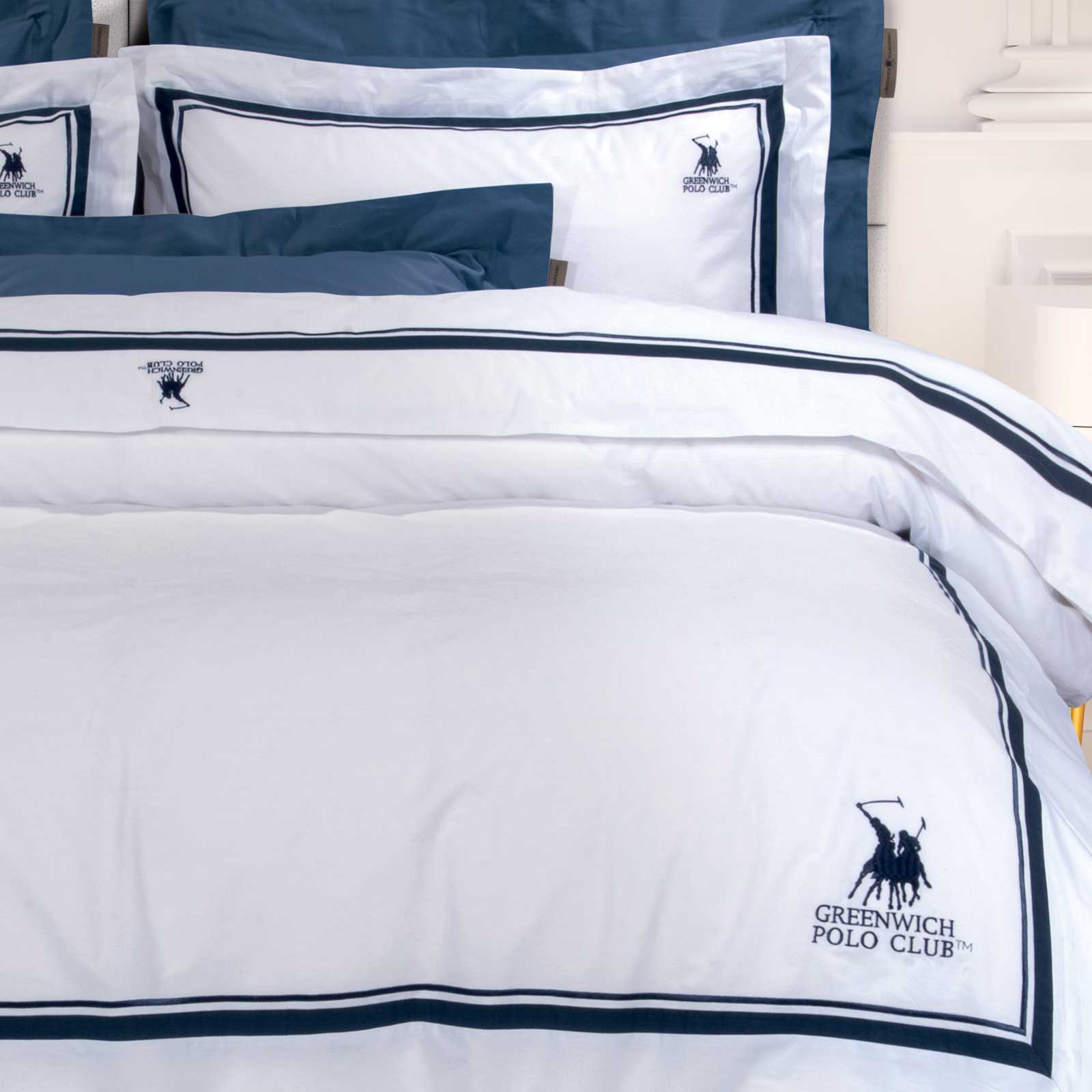 GREENWICH POLO CLUB ΠΑΠΛΩΜΑΤΟΘΗΚΗ ΣΕΤ ΥΠΕΡΔΙΠΛH 2174 WHITE - Image 2