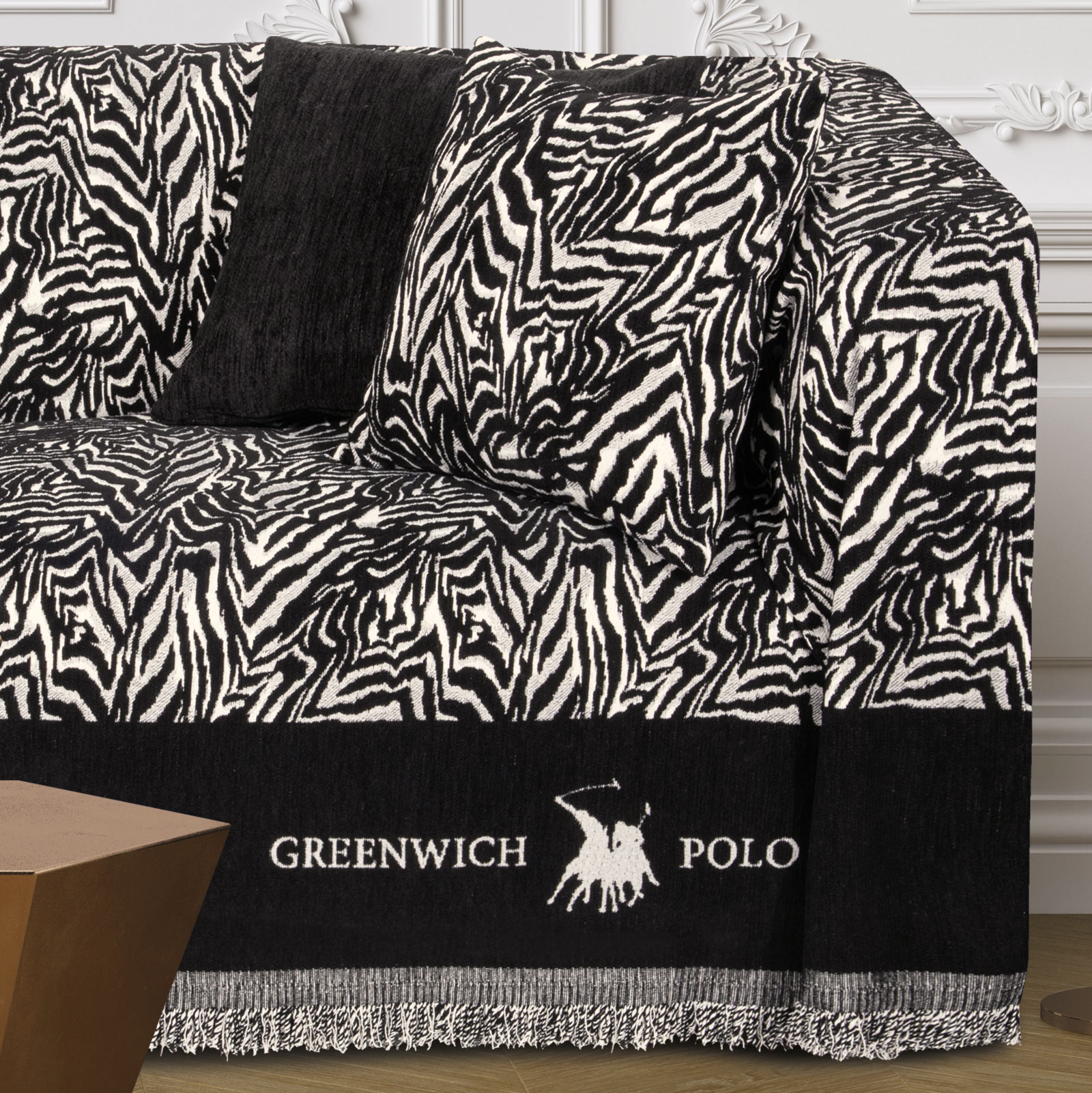 GREENWICH POLO CLUB ΡΙΧΤΑΡΙ 180Χ250 ESSENTIAL 3935 BLACK, TAUPE - Image 2