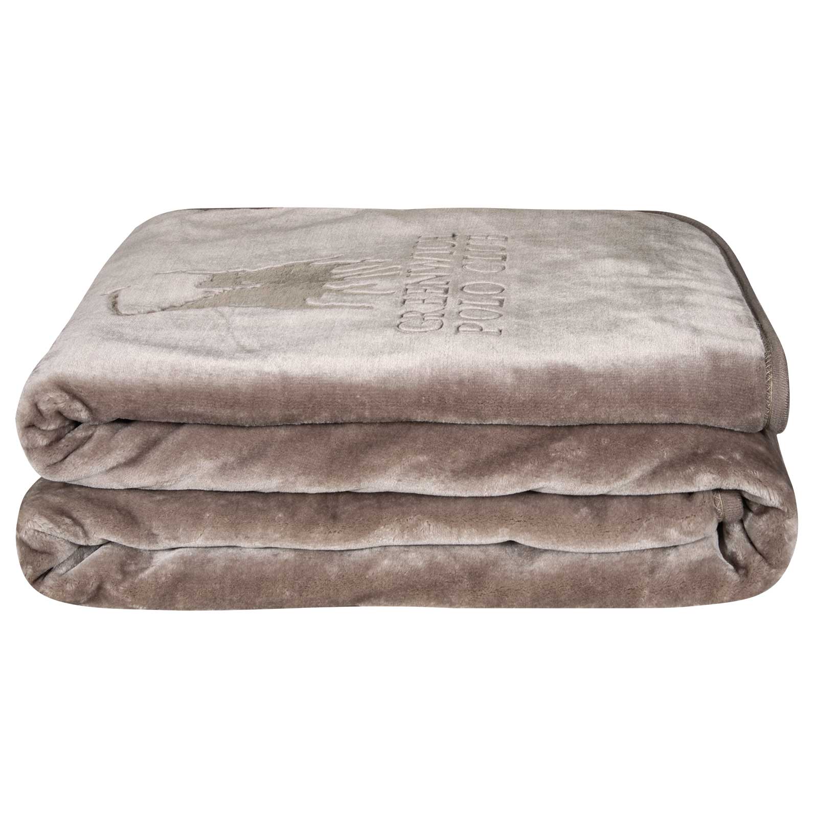 GREENWICH POLO CLUB ΚΟΥΒΕΡΤΑ VELOUR ΜΟΝΗ ESSENTIAL 3497 TAUPE - Image 3