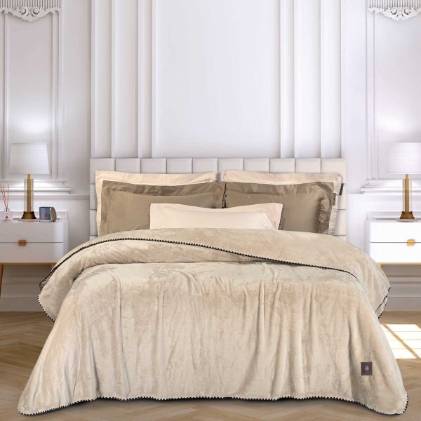 GREENWICH POLO CLUB ΚΟΥΒΕΡΤΑ FLEECE 220X240 ESSENTIAL 4438 BEIGE