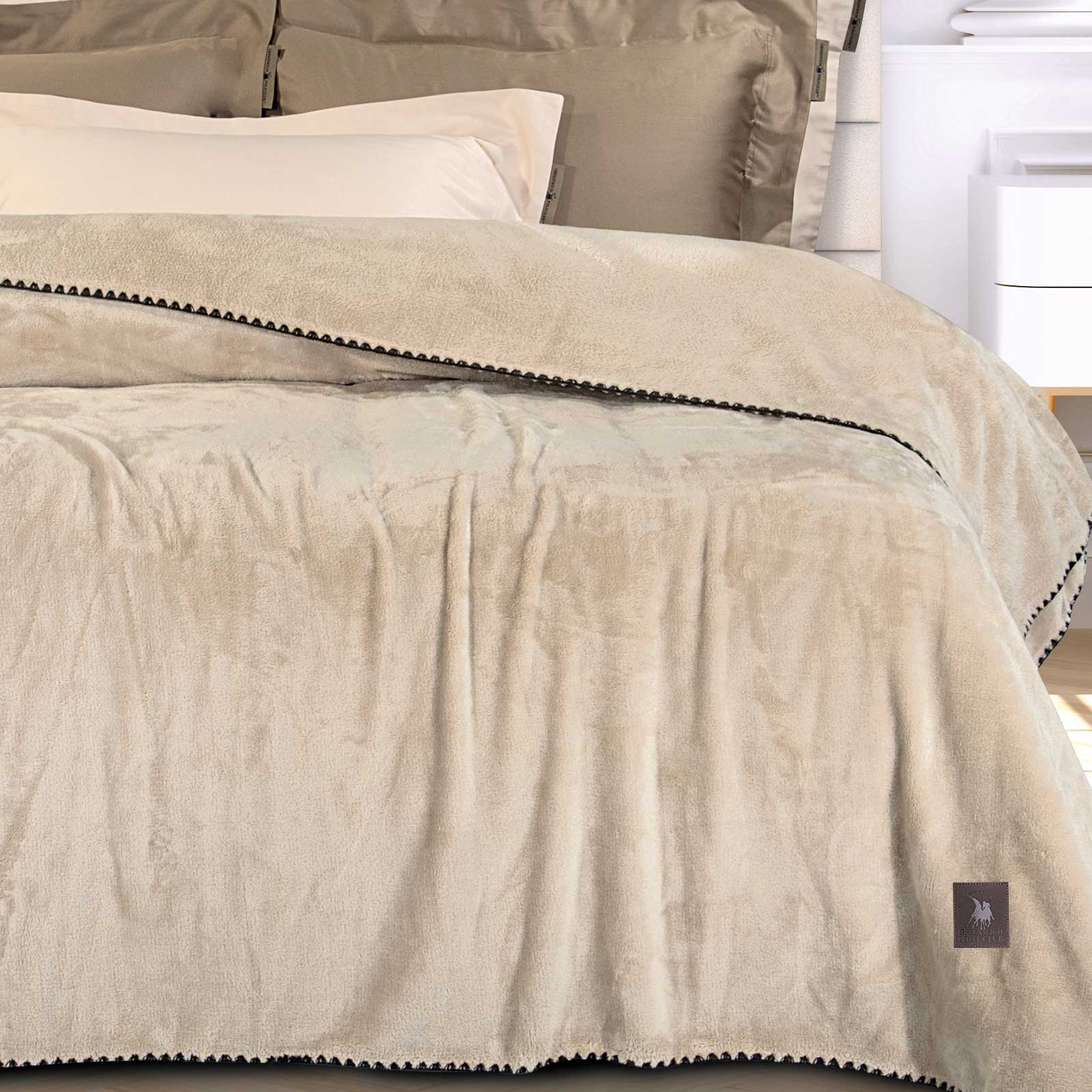 GREENWICH POLO CLUB ΚΟΥΒΕΡΤΑ FLEECE 220X240 ESSENTIAL 4438 BEIGE - Image 2