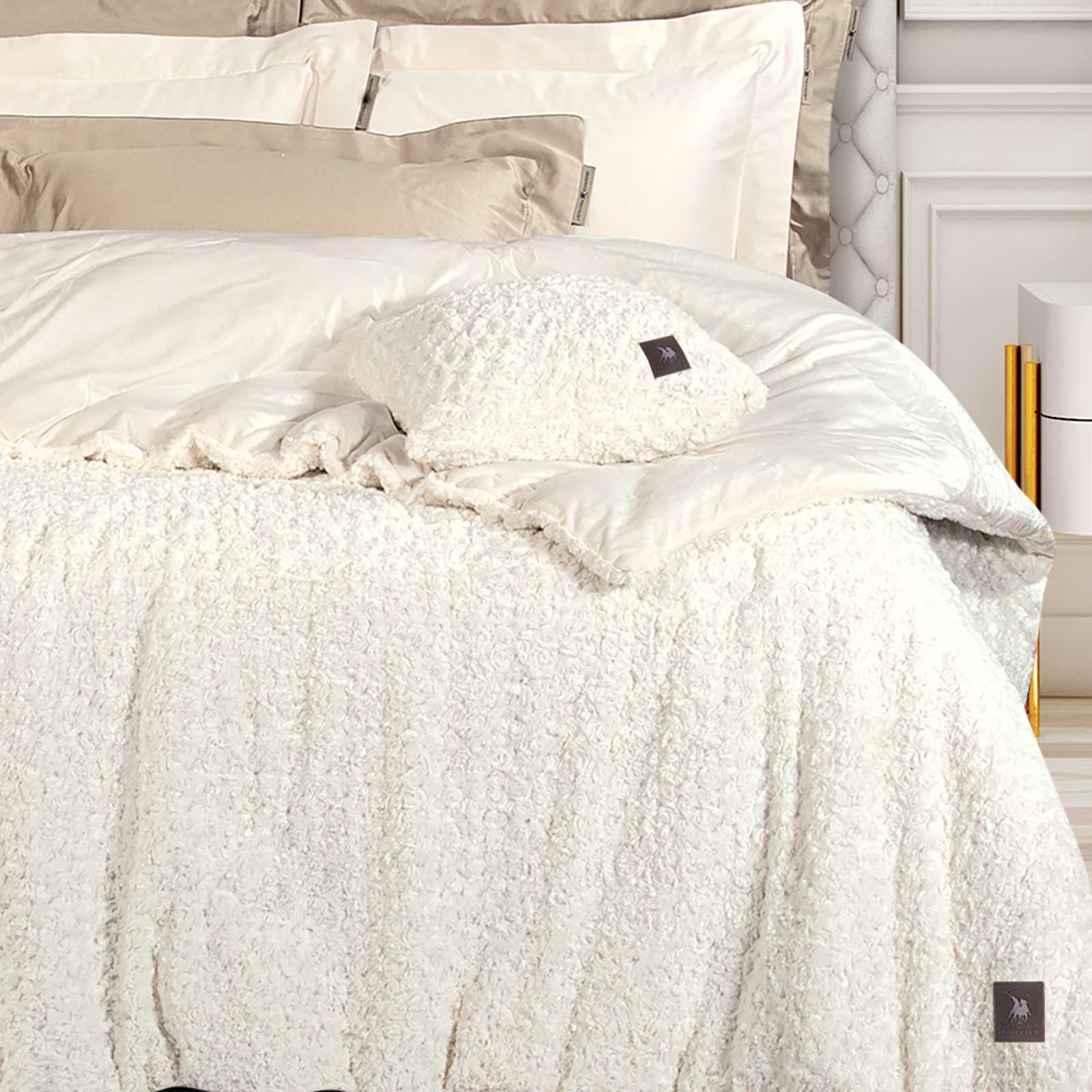 GREENWICH POLO CLUB ΚΟΥΒΕΡΤΟΠΑΠΛΩΜΑ RABBIT FAUX FUR KING ESSENTIAL 3959 WHITE - Image 2