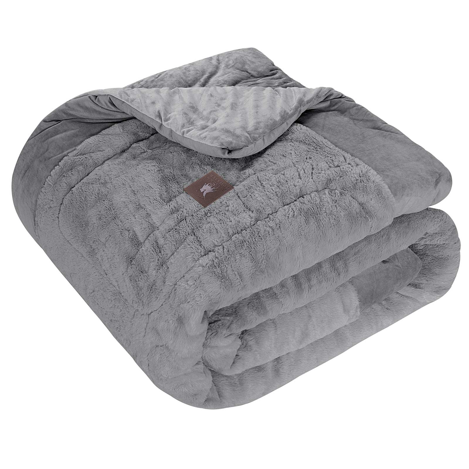 GREENWICH POLO CLUB ΚΟΥΒΕΡΤΟΠΑΠΛΩΜΑ RABBIT FAUX FUR KING PREMIUM 3964 GREY - Image 3