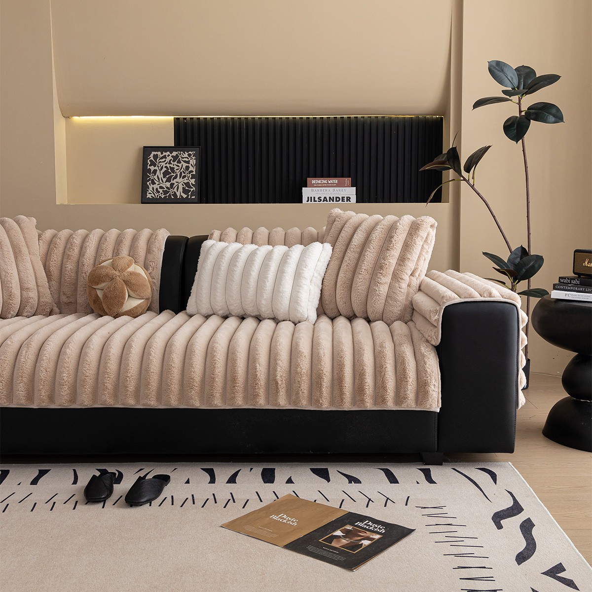 ΓΟΥΝΙΝΟ ΑΝΩΣΤΡΩΜΑ ΚΑΝΑΠΕ LUNA BEIGE (70X210) - Image 2