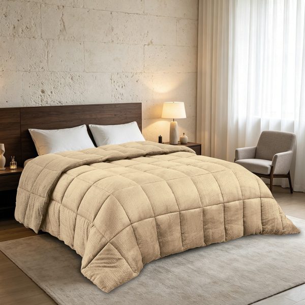 ΚΟΥΒΕΡΤΟΠΑΠΛΩΜΑ ΥΠΕΡΔΙΠΛΟ SHELBY BEIGE (220X240)
