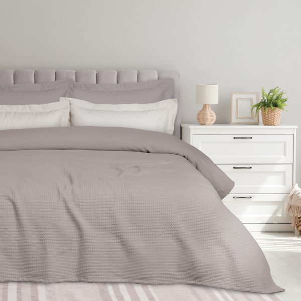 DAS HOME ΚΟΥΒΕΡΤΑ ΠΙΚΕ 240Χ260 0495 TAUPE
