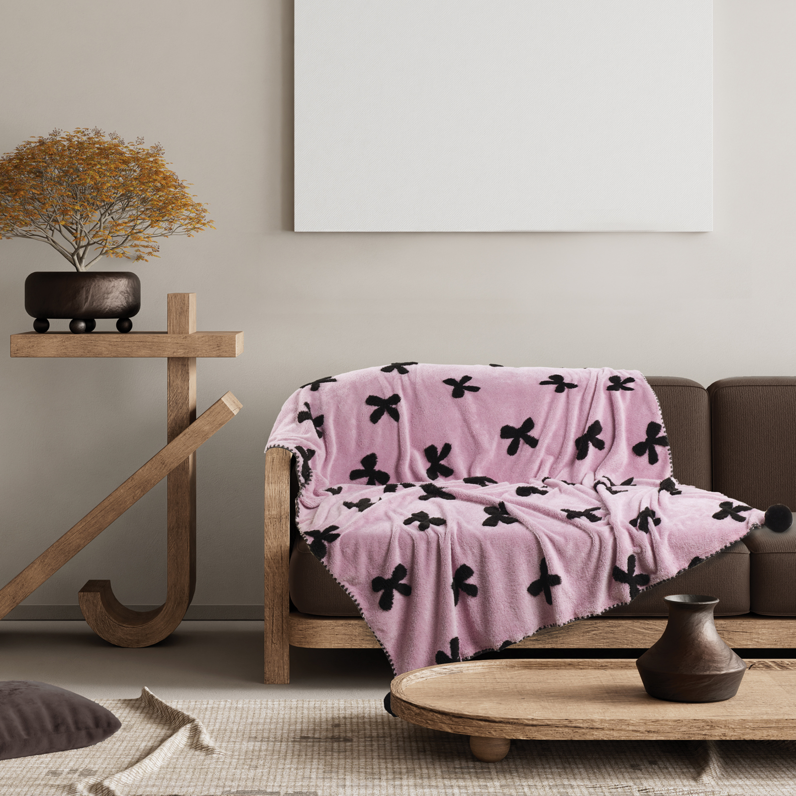 DAS HOME ΚΟΥΒΕΡΤΑ ΚΑΝΑΠΕ 130Χ170 1381 LILAC