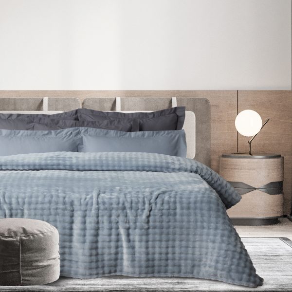 DAS HOME ΚΟΥΒΕΡΤΑ BUBBLE FLEECE 160Χ220 1371 LIGHT BLUE
