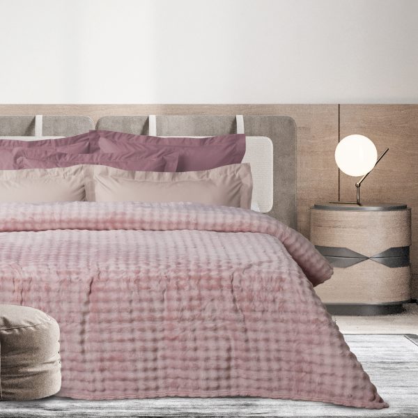 DAS HOME ΚΟΥΒΕΡΤΑ BUBBLE FLEECE 160Χ220 1372 DUSTY LILAC