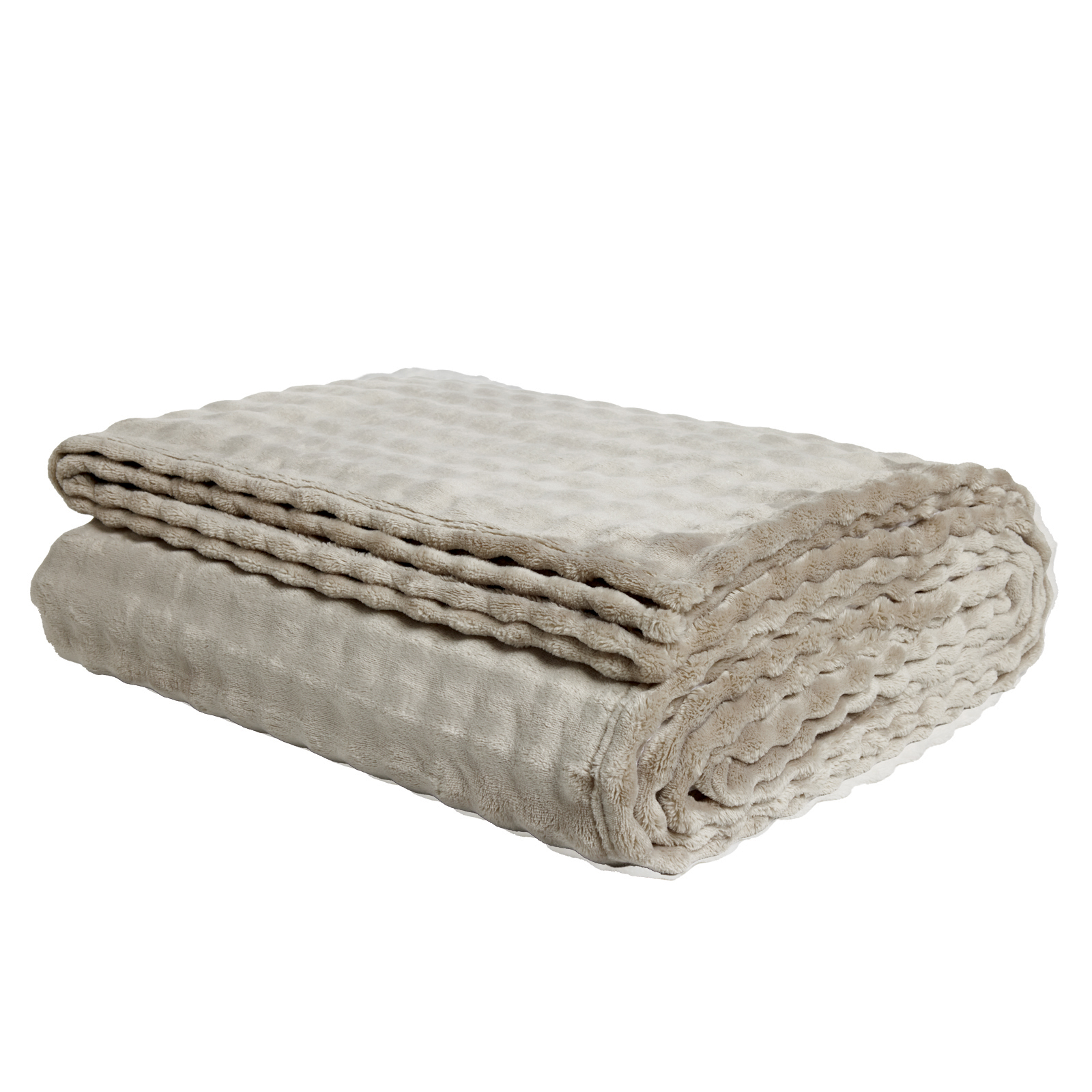 DAS HOME ΚΟΥΒΕΡΤΑ BUBBLE FLEECE 220Χ240 1370 TAUPE - Image 3