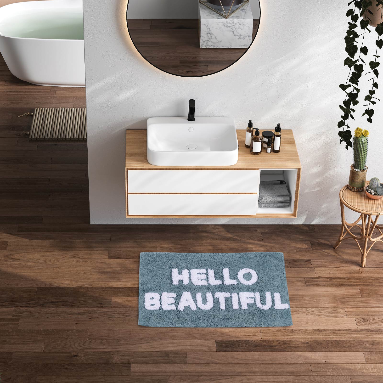 DAS HOME ΤΑΠΕΤΟ 50Χ80 0671 ΓΑΛΑΖΙΟ, ΛΕΥΚΟ - Image 3