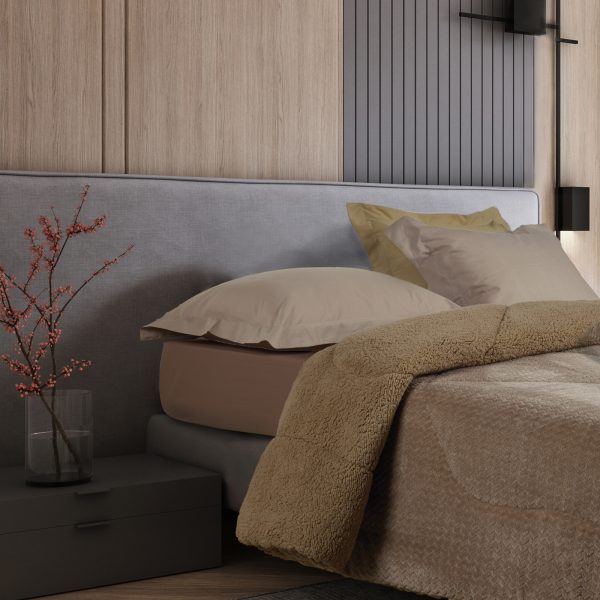 DAS HOME ΚΟΥΒΕΡΤΟΠΑΠΛΩΜΑ SHERPA ΜΟΝΟ 1367 TAUPE