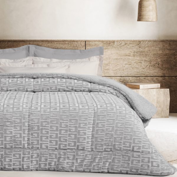 DAS HOME ΚΟΥΒΕΡΤΟΠΑΠΛΩΜΑ SHERPA ΜΟΝΟ 1392 GREY