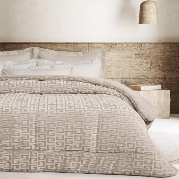 DAS HOME ΚΟΥΒΕΡΤΟΠΑΠΛΩΜΑ SHERPA ΥΠΕΡΔΙΠΛΟ 1393 TAUPE