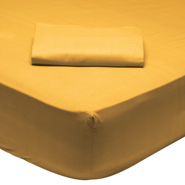 DAS HOME ΣΕΝΤΟΝΙ ΜΟΝΟ ΜΕ ΛΑΣΤΙΧΟ 100*200+35 MUSTARD 1019 MUSTARD