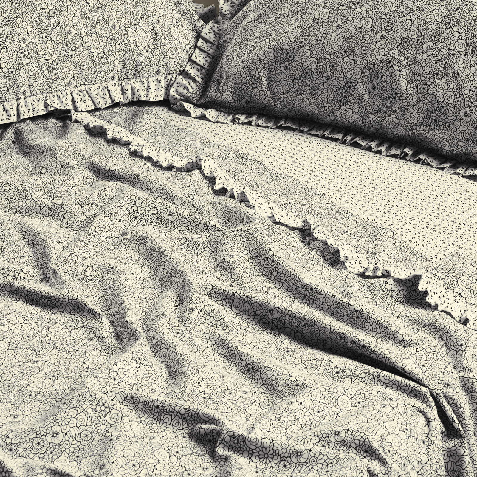 DAS HOME ΣΕΤ ΣΕΝΤΟΝΙΑ ΥΠΕΡΔΙΠΛΑ DAILY 3180 BEIGE, BLACK - Image 2
