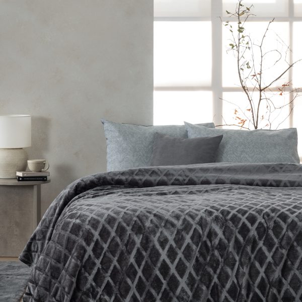 Κουβέρτα Fleece 220x240 NADINE COAL