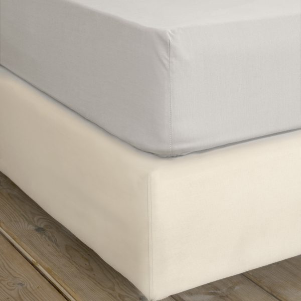 Σεντόνι Διπλό με Λάστιχο Unicolors - Oat Beige