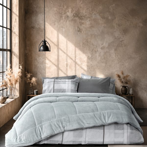 Κουβέρτα/Πάπλωμα Μονό 160x220 - Cira Light Gray