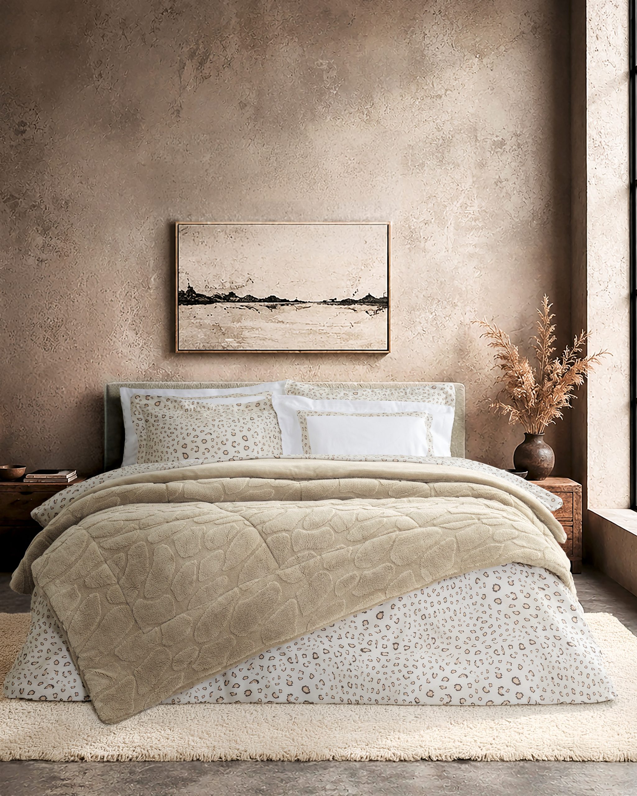 Κουβέρτα/Πάπλωμα Γίγας 240x260 - Peblo Light Beige