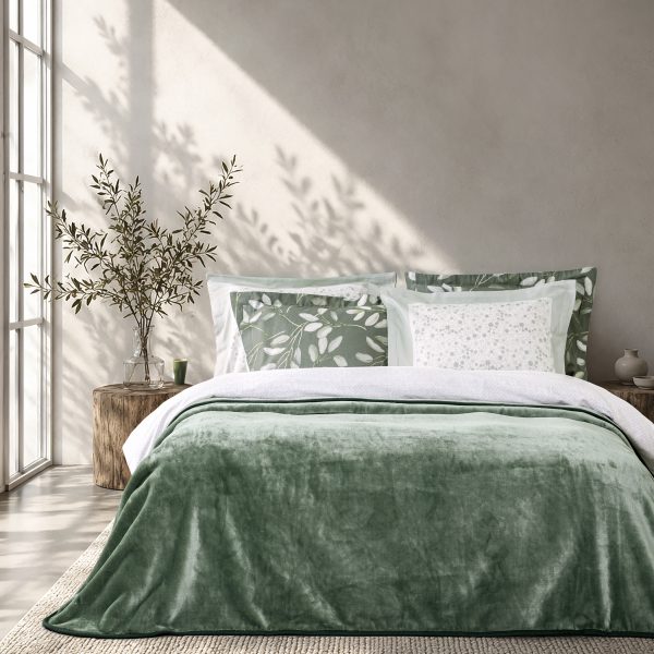 Κουβέρτα Βελουτέ Υπέρδιπλη 220x240 Coperta - Forest Green